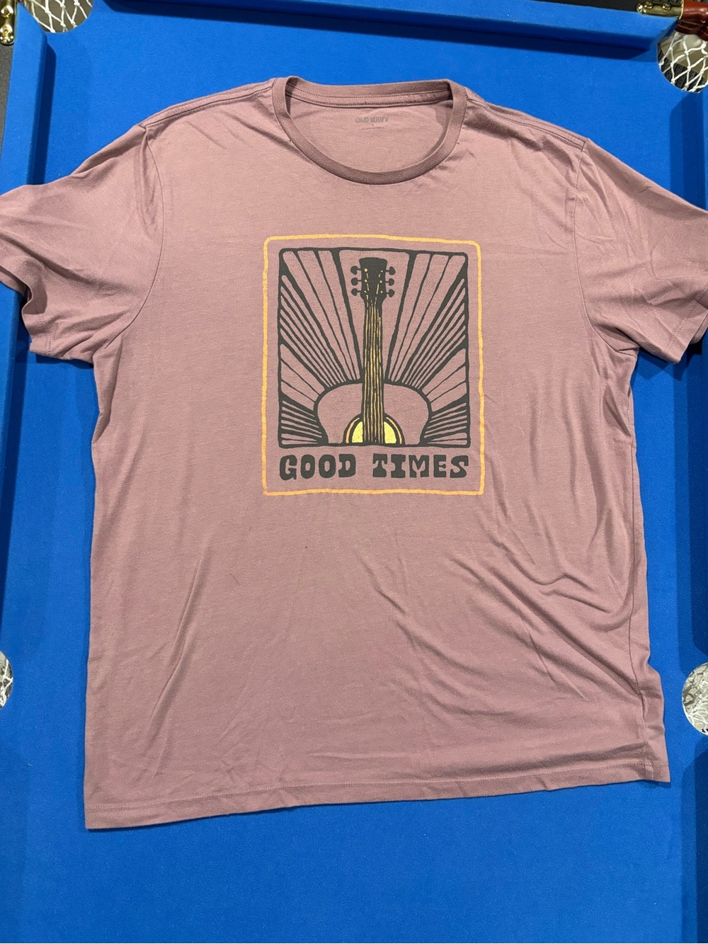 Old Navy Mauve 'Good Times' Guitar Graphic Tee